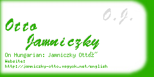 otto jamniczky business card